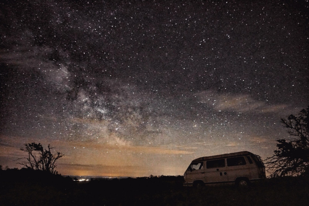 Rhön Milchstraße Sternenpark Deutschland Vanlife